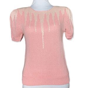 VTG MAX BRADLEY pink knit top sz M/L